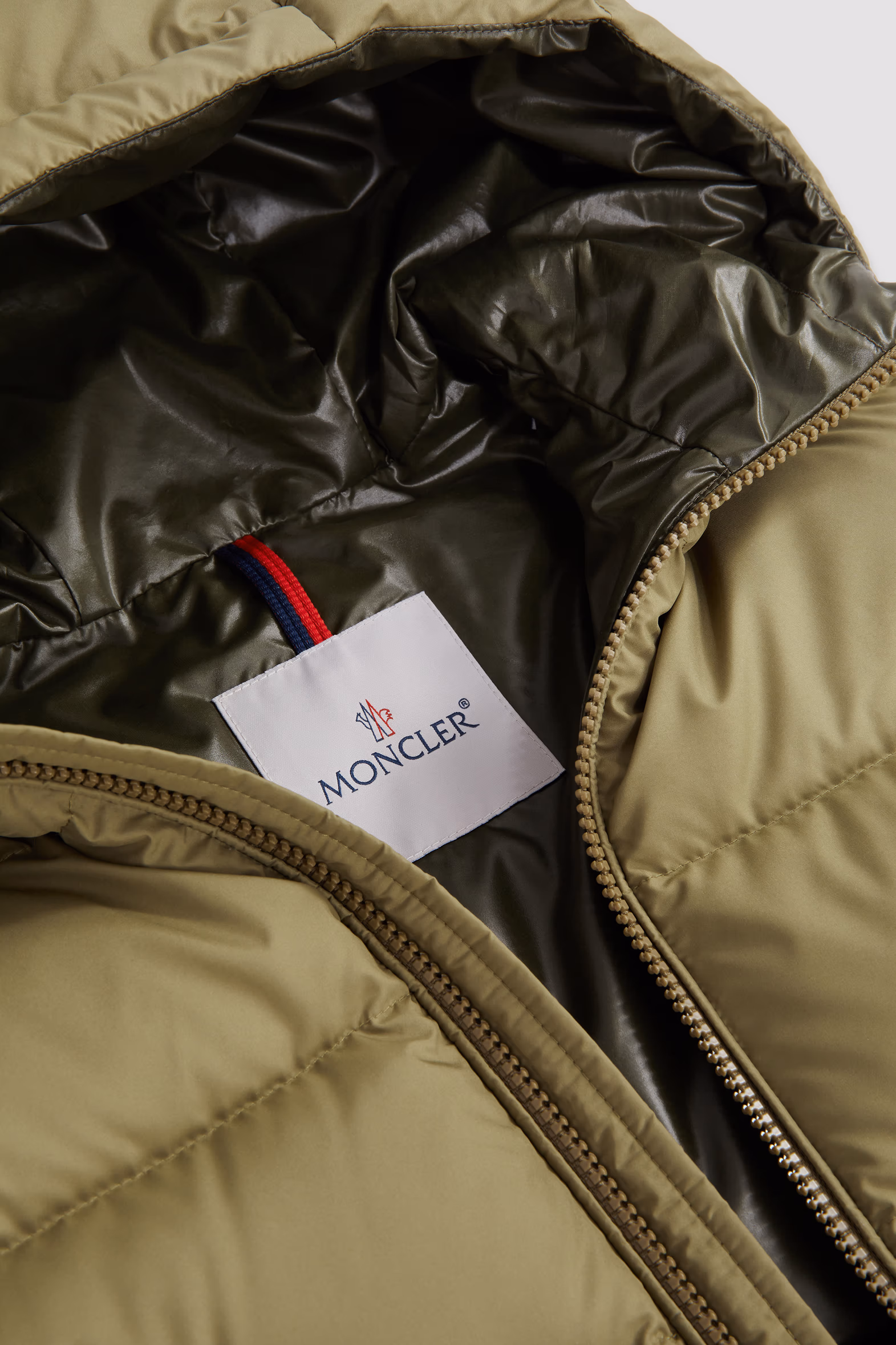 Benton Hooded Down Jacket Boy Olive Green Moncler 6